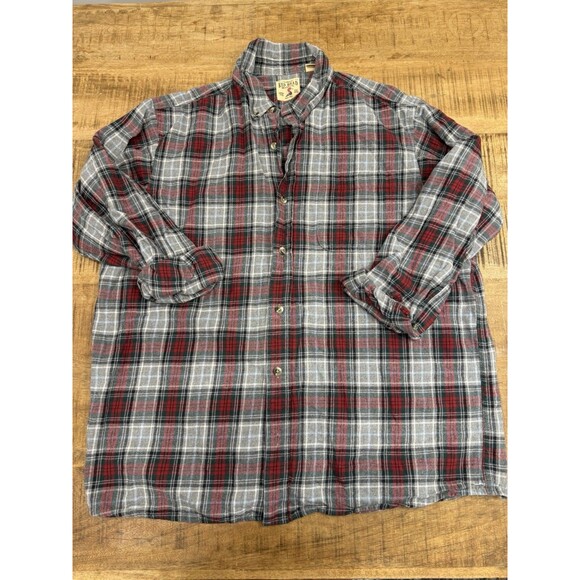 RedHead Flannel Shirt Plaid Long Sleeve 100% Cotton Mens XL - Picture 1 of 9